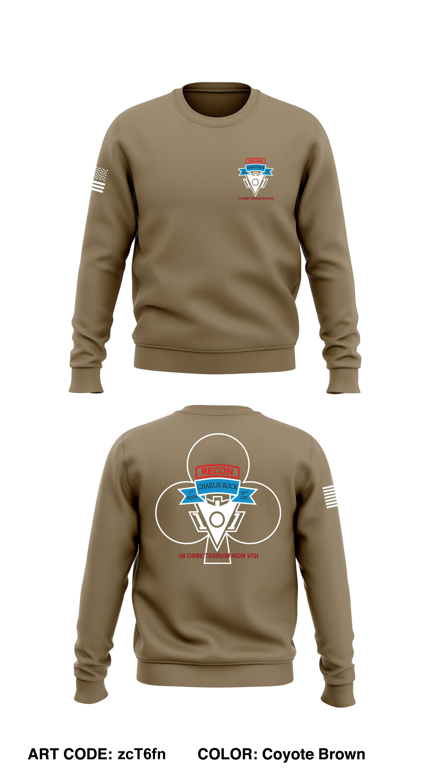 1-32 cav Charlie troop Store 1 Core Men's Crewneck Performance Sweatshirt - zcT6fn