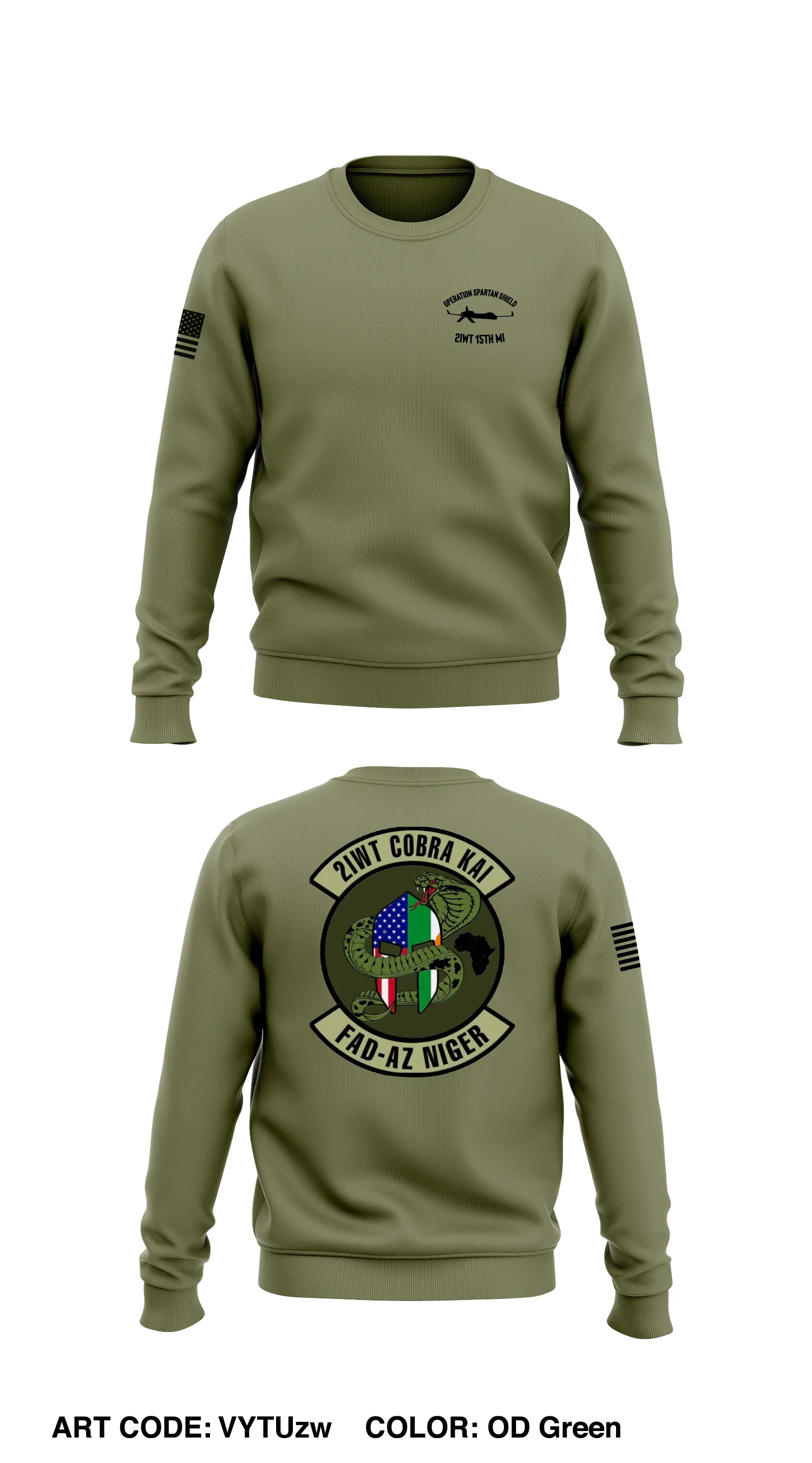 15th MI 116thBDE  Store 1 Core Men's Crewneck Performance Sweatshirt - VYTUzw