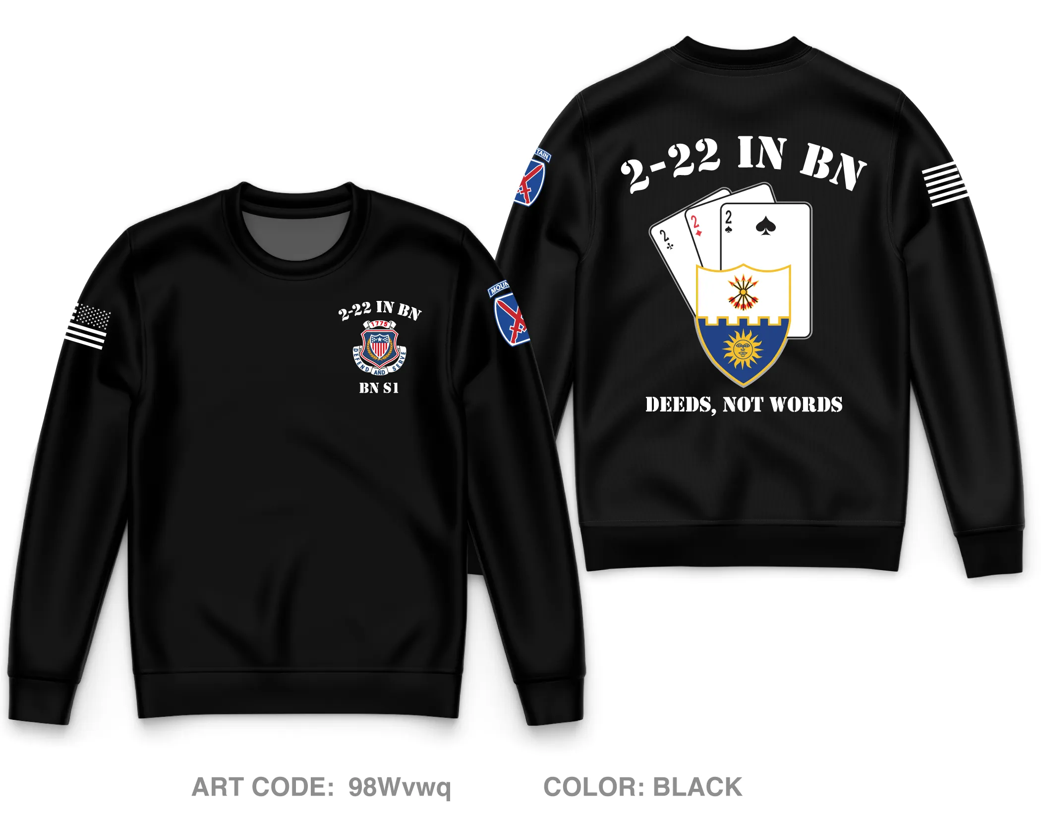 2-22 IN BN Core Men's Crewneck Performance Sweatshirt - 98Wvwq