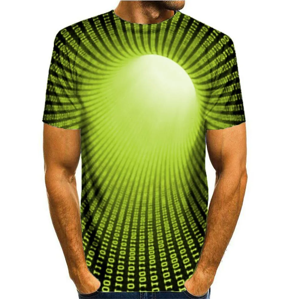 3D Graphic Printed Short Sleeve Shirts The Letter Printing