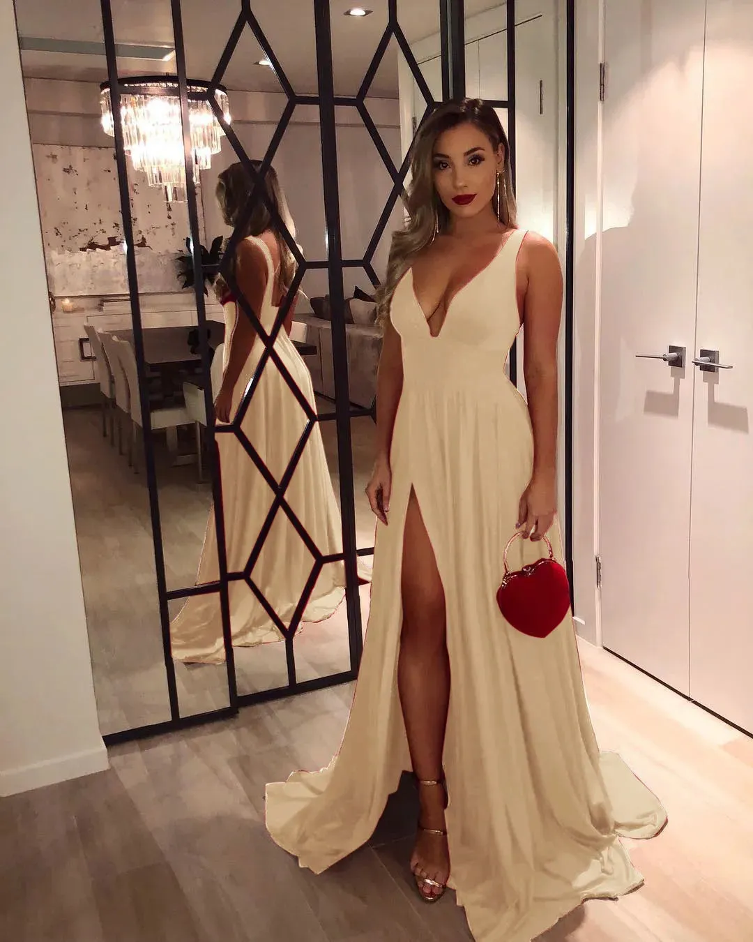 9 Colors Bridesmaid Dresses Women Sister Group Dress Sexy Split V Neck Backless Sleeveless Formal Wedding Evening Party Gowns