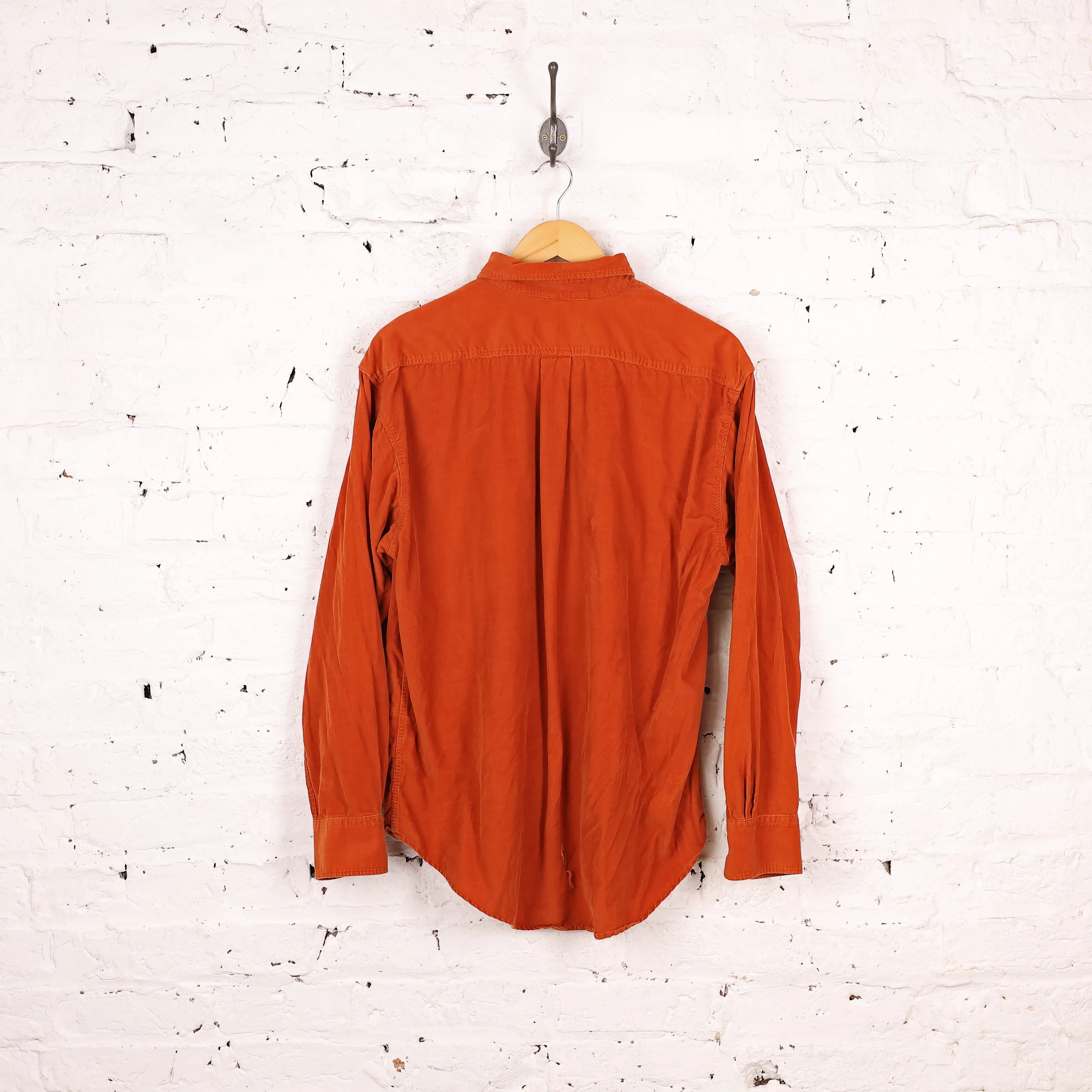 90s Corduroy Shirt - Orange - L