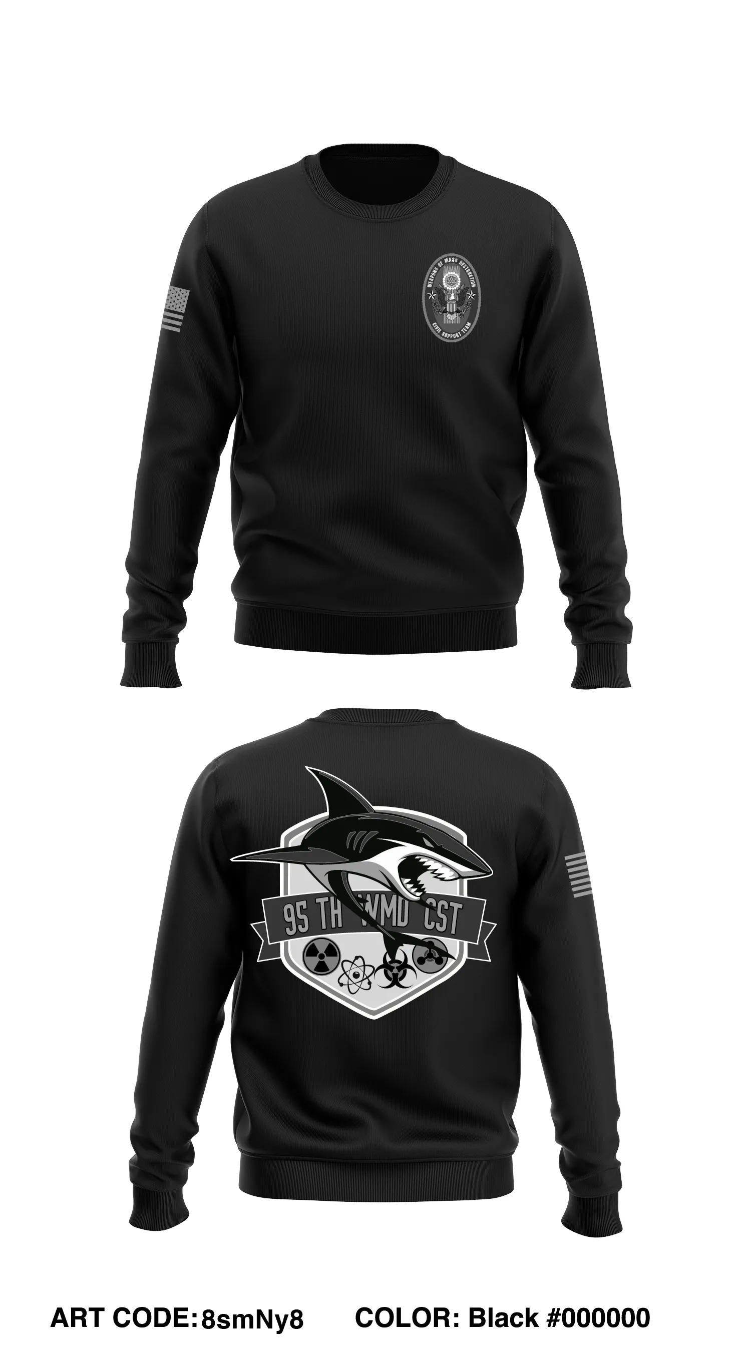 95th WMD CST Store 1 Core Men's Crewneck Performance Sweatshirt - 8smNy8