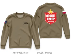 A Troop 1|124th Cavalry Reg Core Men's Crewneck Performance Sweatshirt - rYjuk9