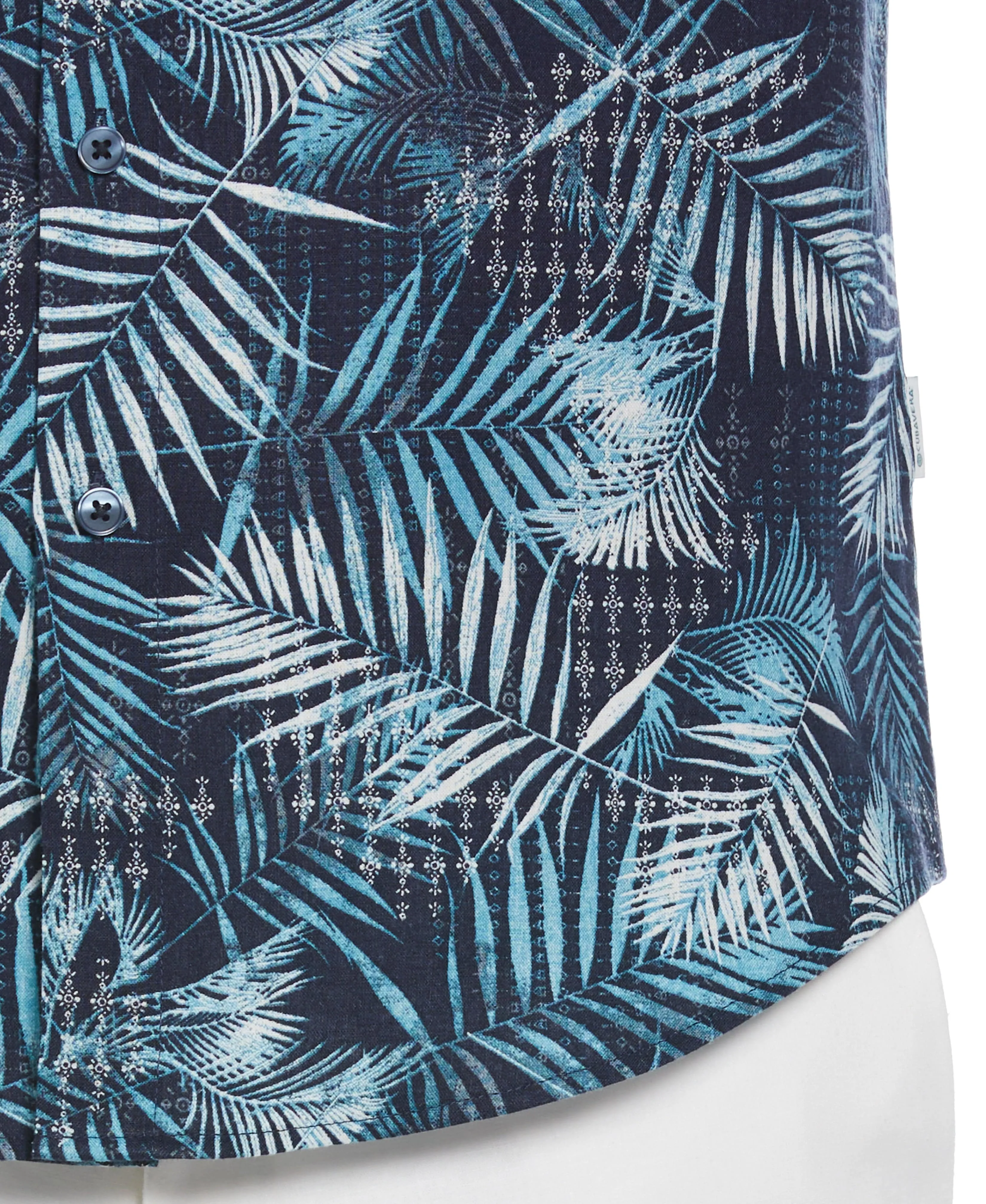 Abstract Geo Leaf Print Shirt
