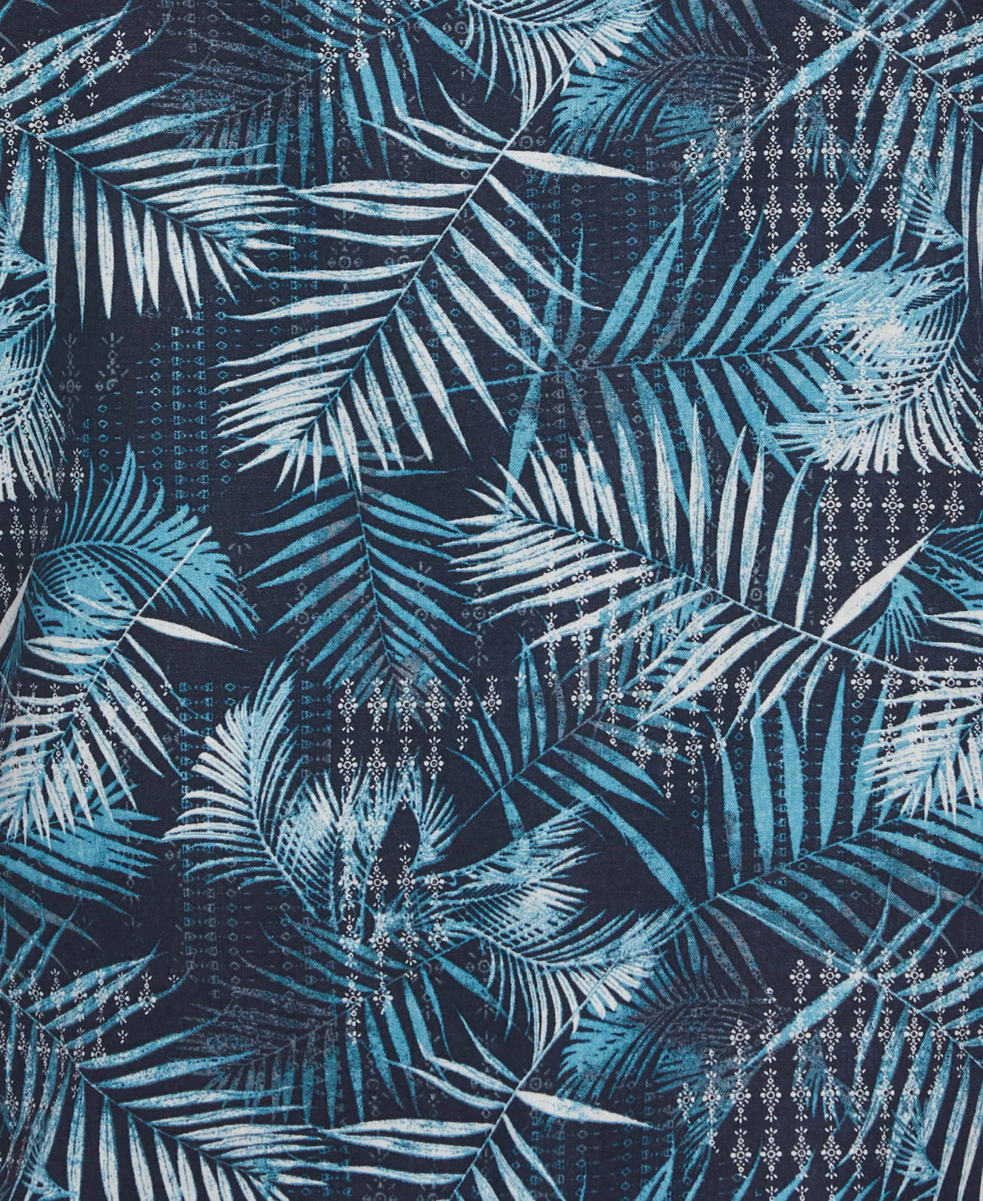 Abstract Geo Leaf Print Shirt