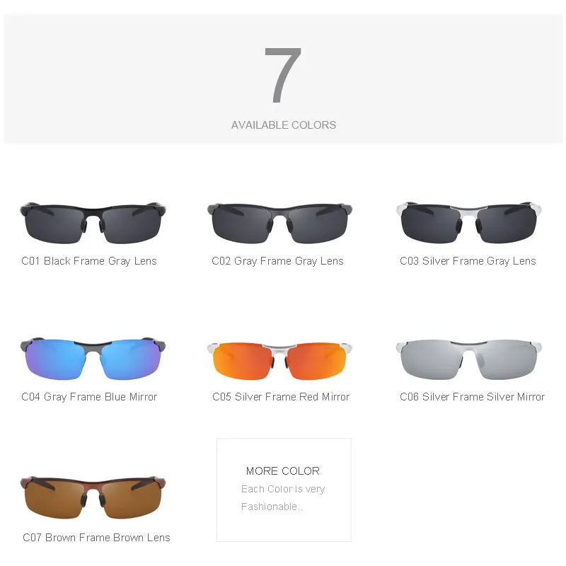 Aluminium Rimless Polarized Sunglasses S8277