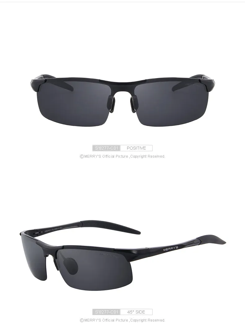 Aluminium Rimless Polarized Sunglasses S8277