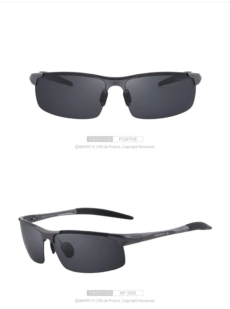 Aluminium Rimless Polarized Sunglasses S8277