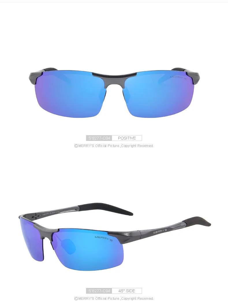 Aluminium Rimless Polarized Sunglasses S8277