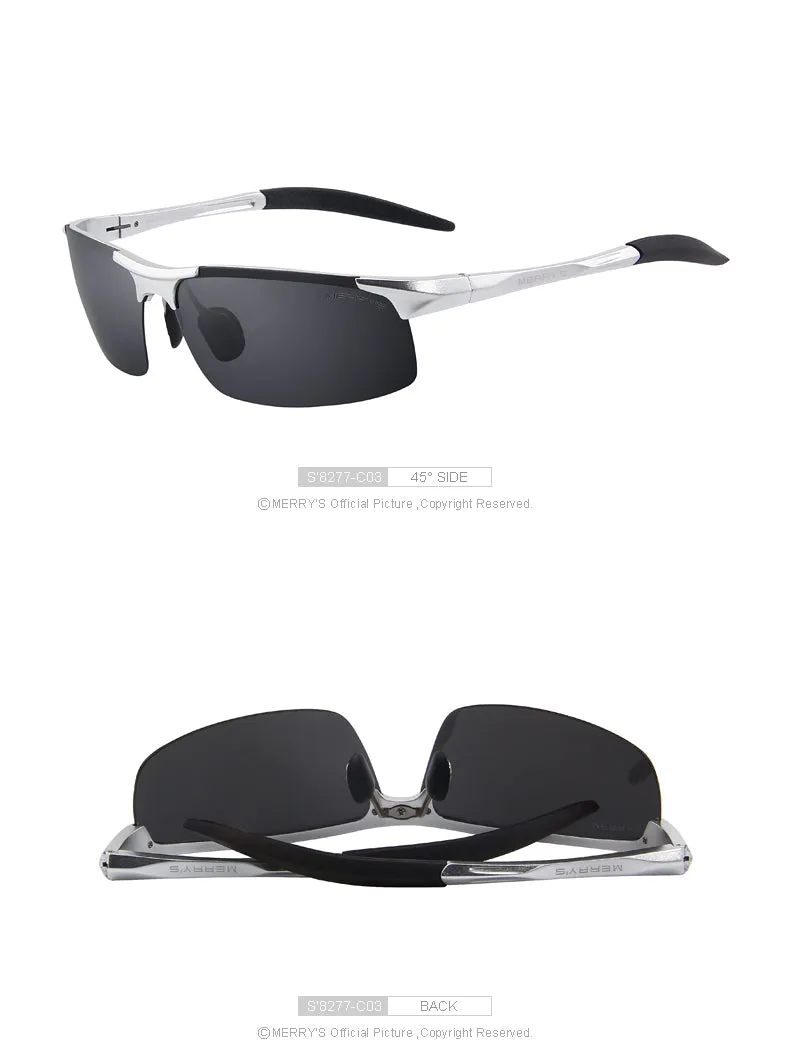 Aluminium Rimless Polarized Sunglasses S8277