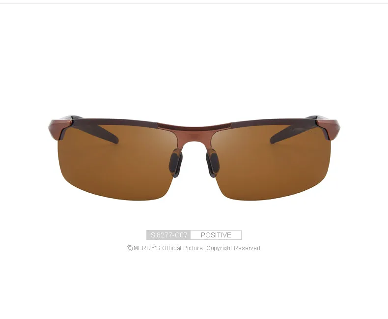 Aluminium Rimless Polarized Sunglasses S8277