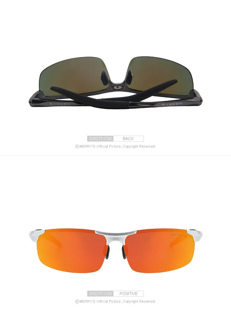 Aluminium Rimless Polarized Sunglasses S8277