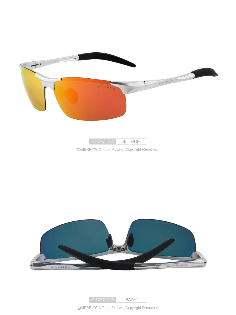 Aluminium Rimless Polarized Sunglasses S8277