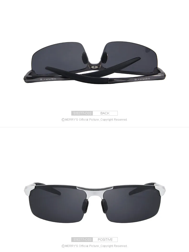 Aluminium Rimless Polarized Sunglasses S8277