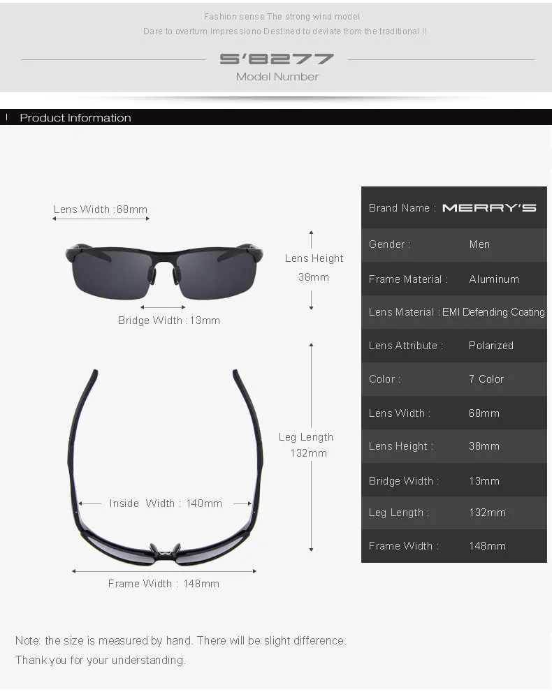 Aluminium Rimless Polarized Sunglasses S8277
