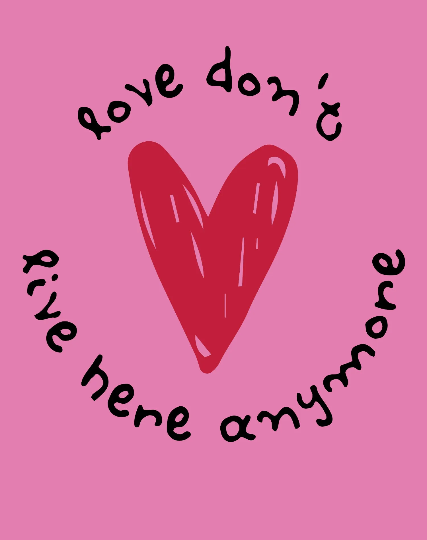 Anti Valentine Love Don't Live Here Men's T-shirt