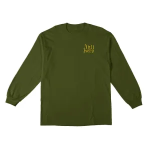 AntiHero L/S T-Shirt Terminal Velocity - Military Green / Black / Yellow