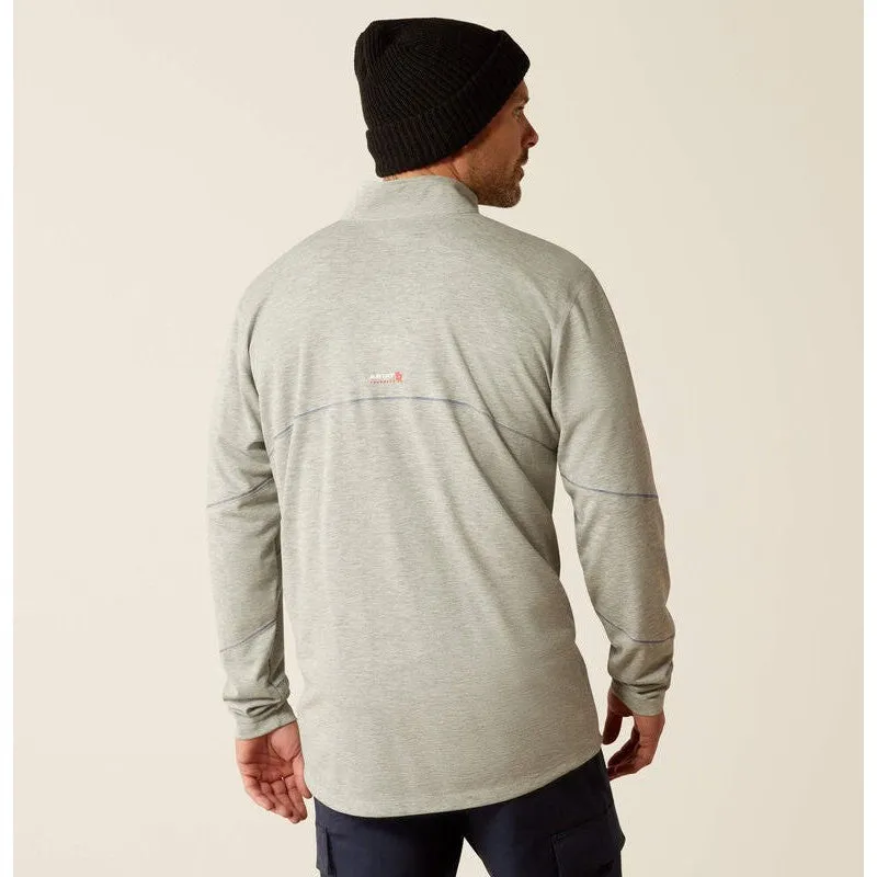 Ariat Men's FR Primo 1/4 Zip Flame Resist Baselayer Grey - 10052067