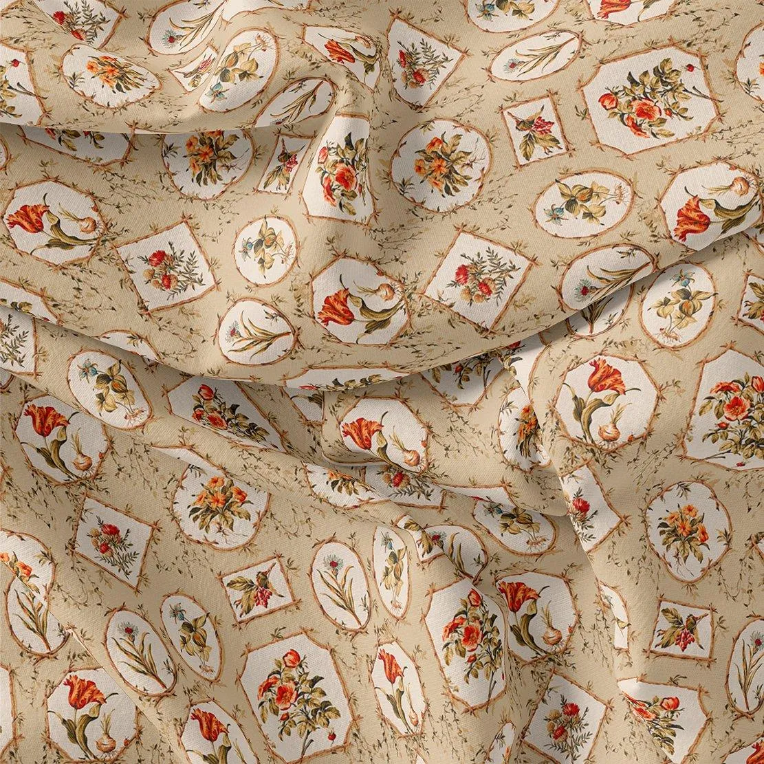 Attractive Floral Shape Valley Digital Printed Fabric