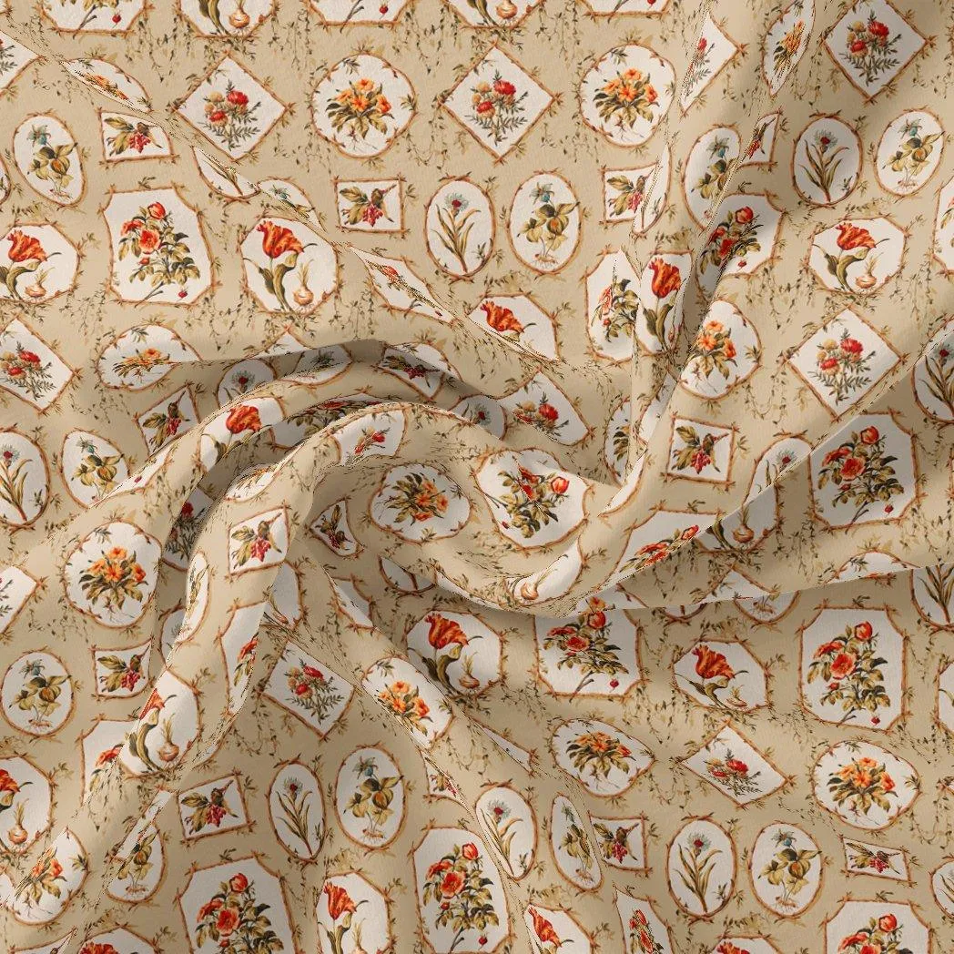 Attractive Floral Shape Valley Digital Printed Fabric
