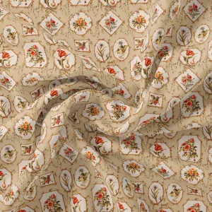 Attractive Floral Shape Valley Digital Printed Fabric