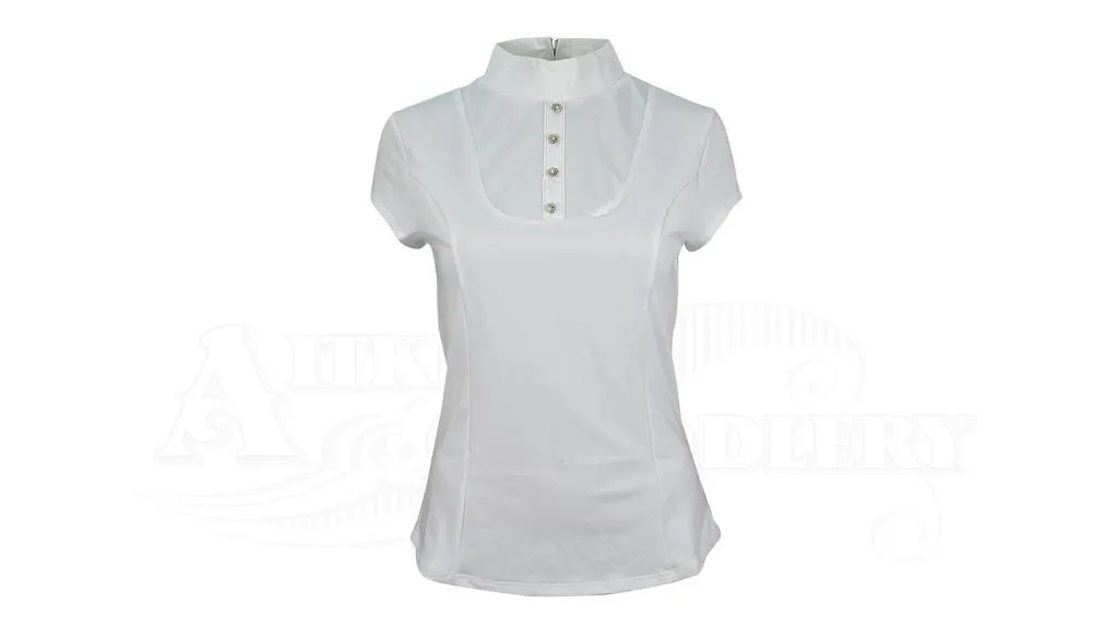 B Vertigo Charlize BVX Ladies Shirt White & Dove Grey