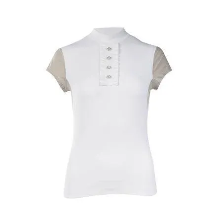 B Vertigo Charlize BVX Ladies Shirt White & Dove Grey