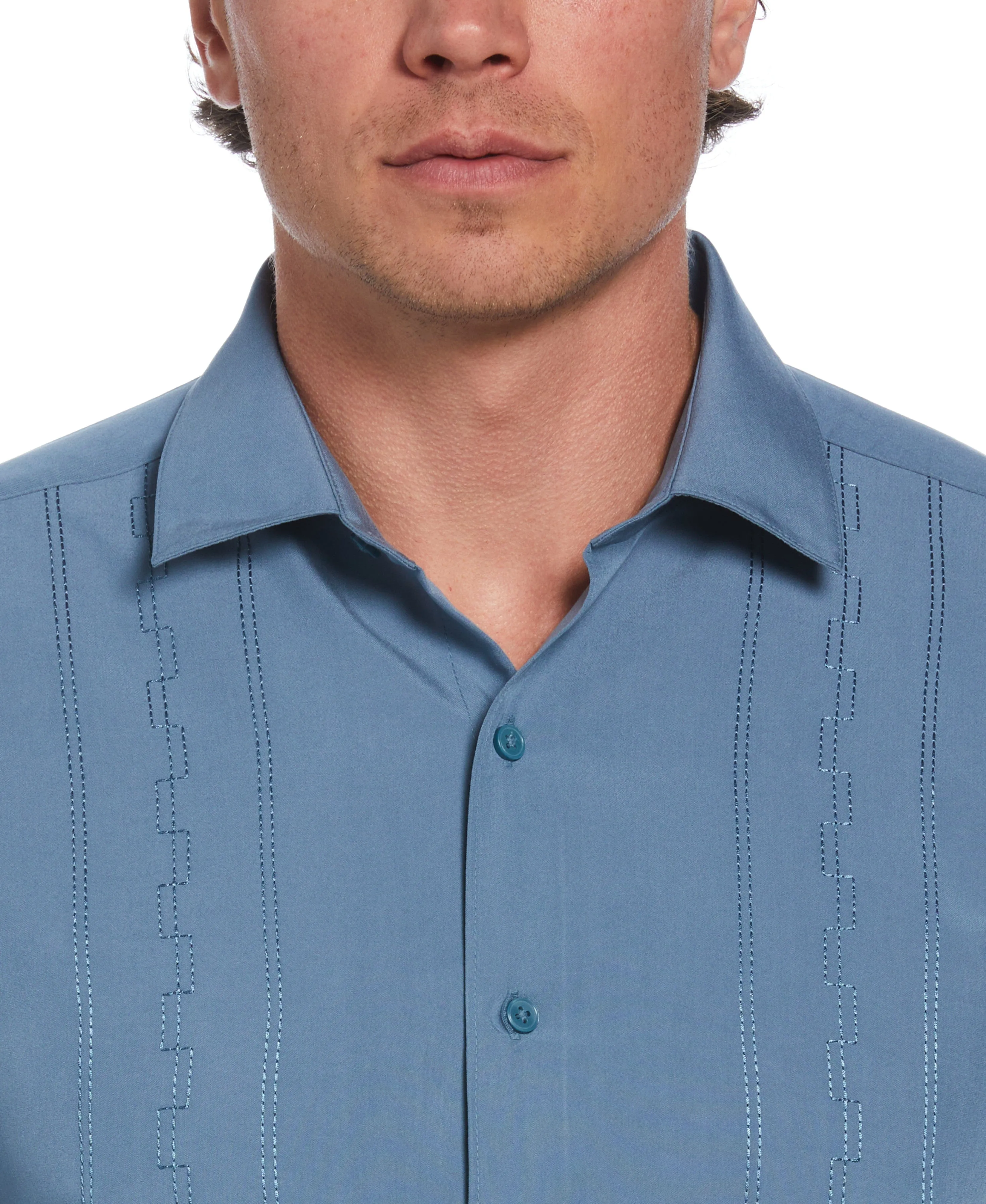 Big & Tall Wide Embroidered Panel Shirt
