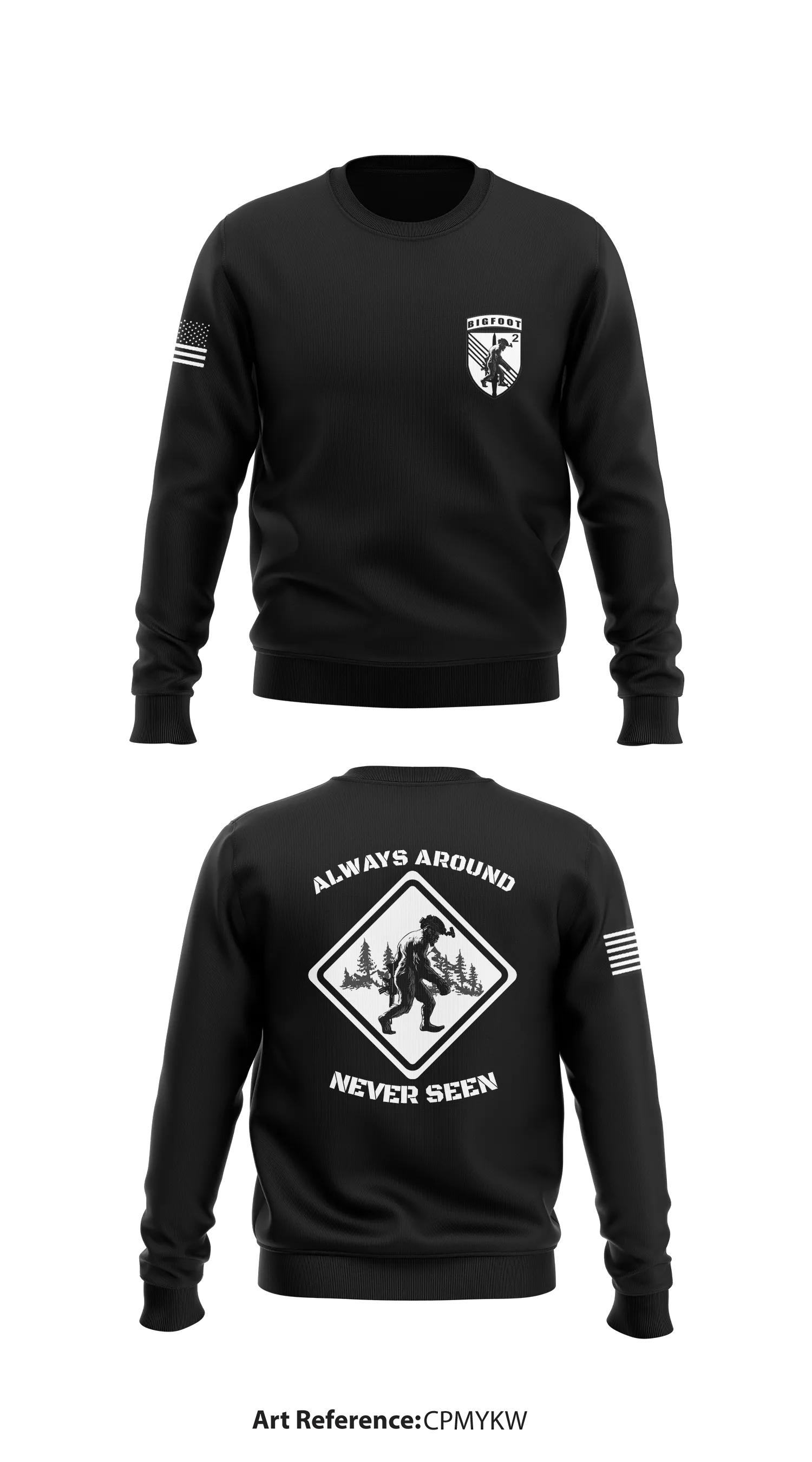BIGFOOT CO, 2/4 SFAB  Store 1 Core Men's Crewneck Performance Sweatshirt - CPMyKW
