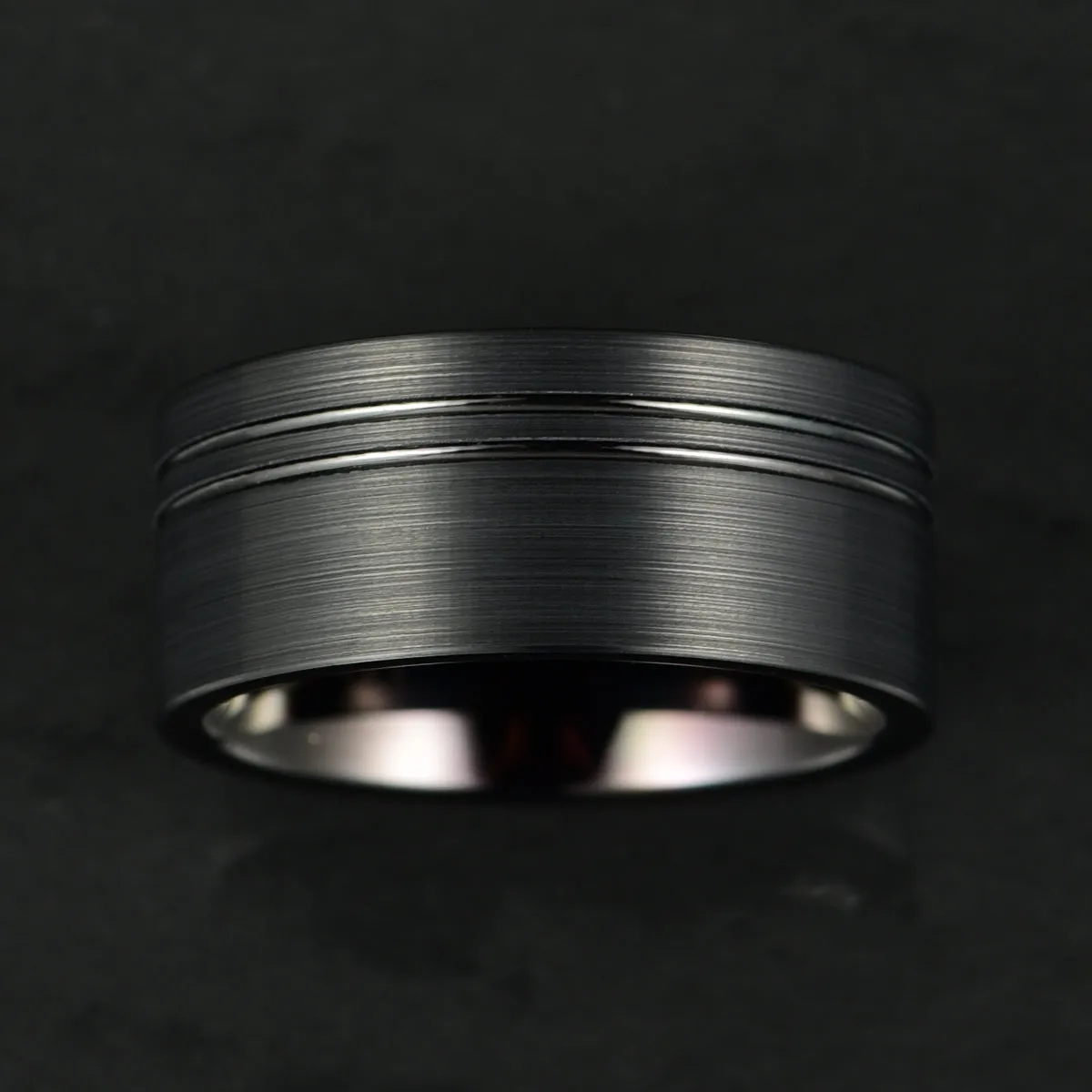 Black Tungsten Men's Wedding Band 10MM