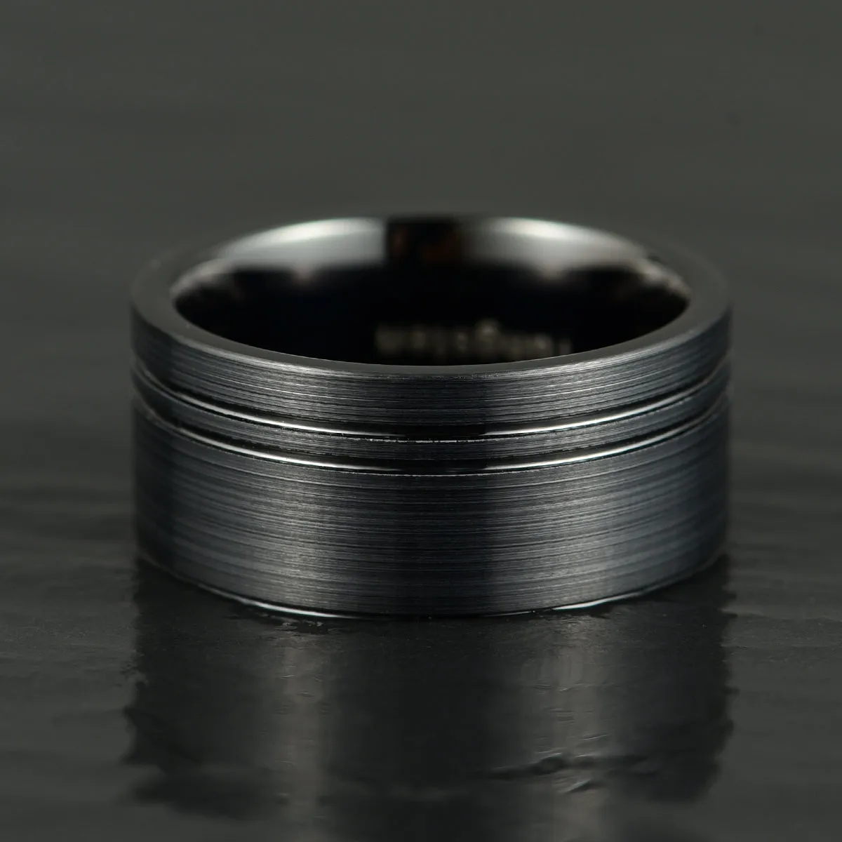 Black Tungsten Men's Wedding Band 10MM