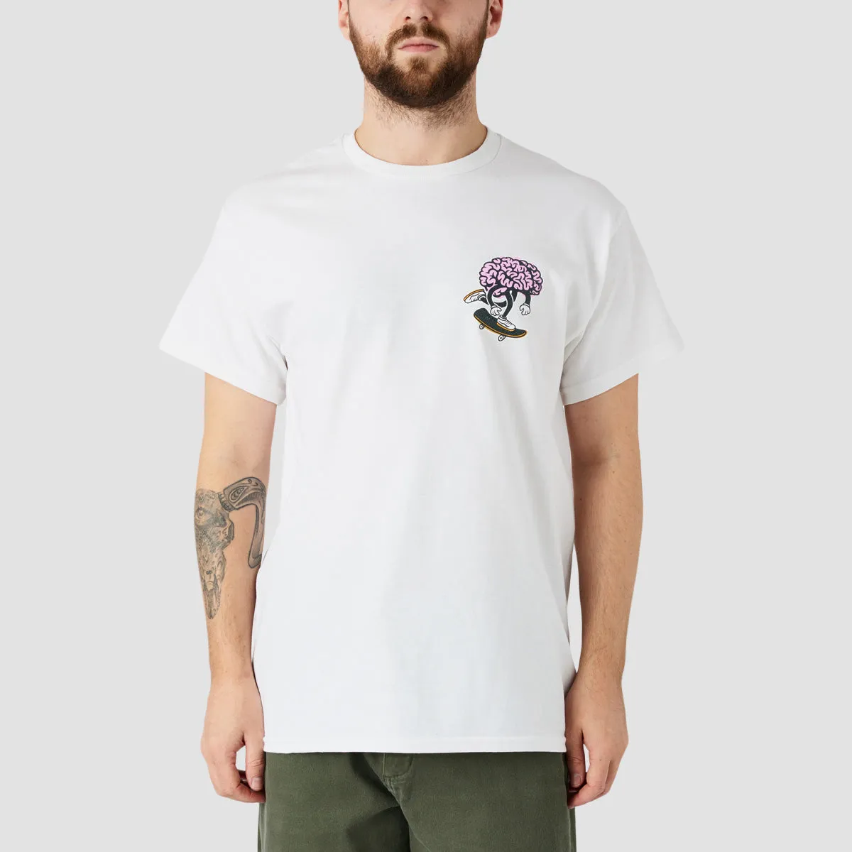 Brain Drain Brain Push T-Shirt White
