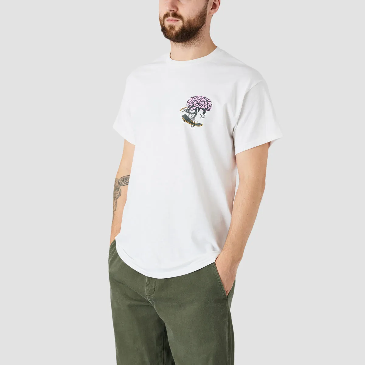 Brain Drain Brain Push T-Shirt White