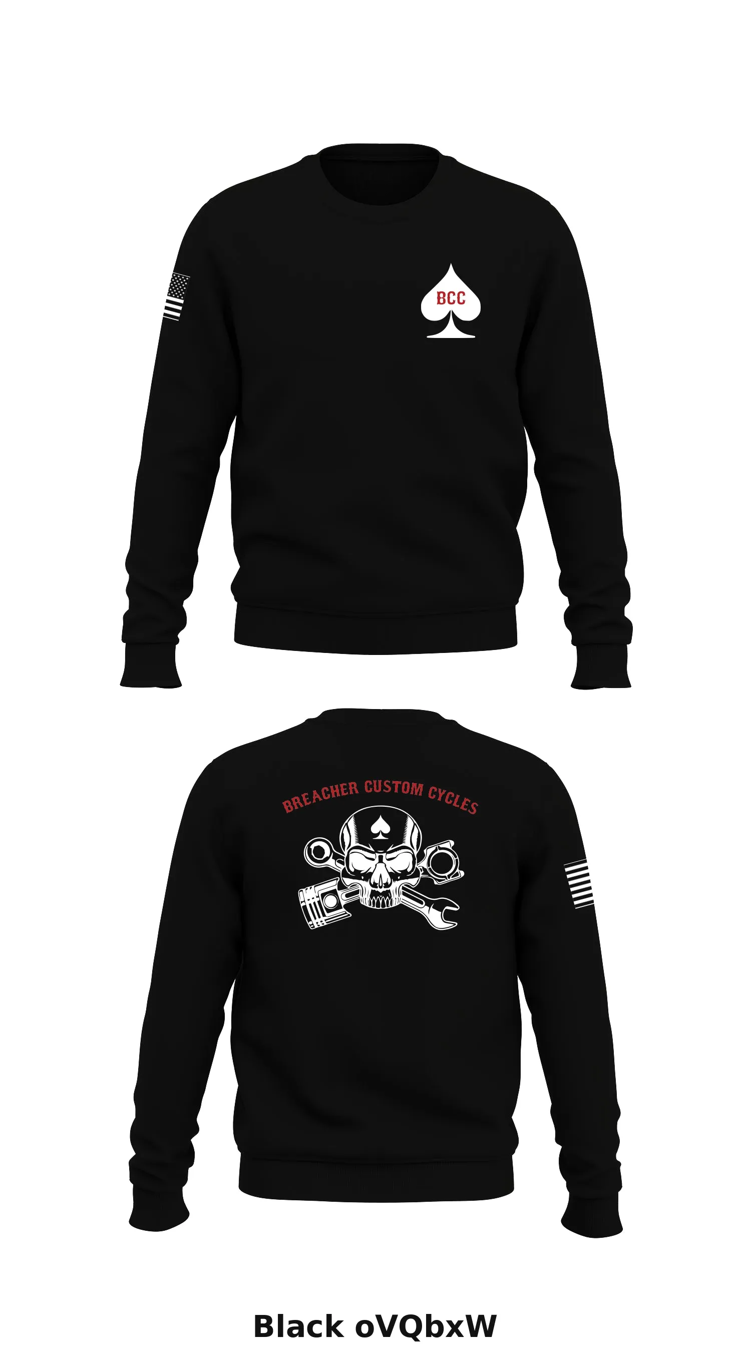 Breacher Custom Cycles Store 1 Core Men's Crewneck Performance Sweatshirt - oVQbxW