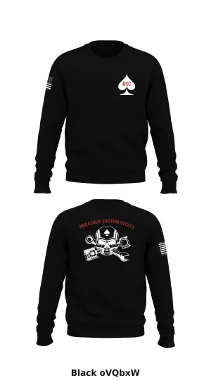 Breacher Custom Cycles Store 1 Core Men's Crewneck Performance Sweatshirt - oVQbxW