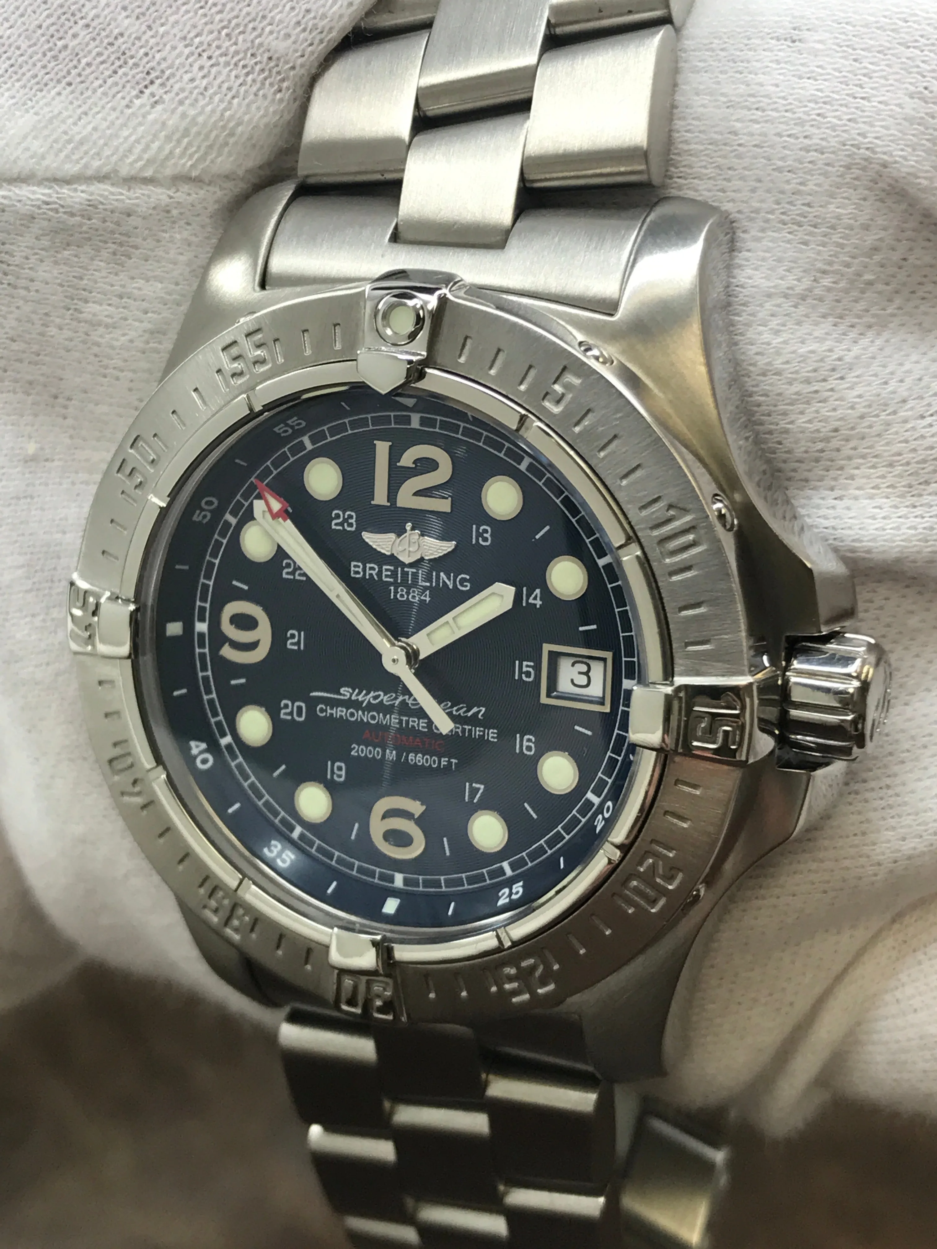 Breitling SuperOcean Steelfish A17390 Black Dial Automatic Men's Watch