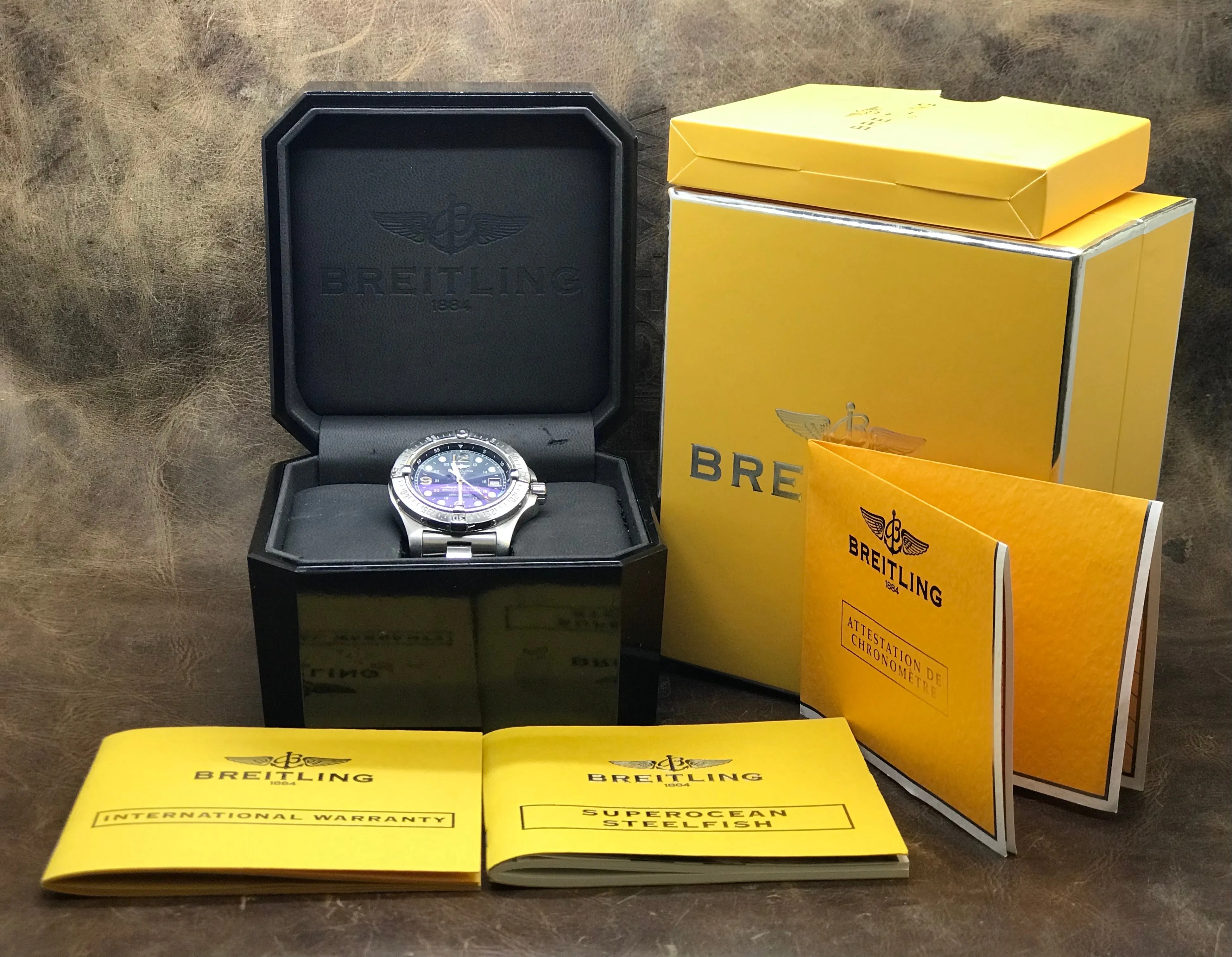 Breitling SuperOcean Steelfish A17390 Black Dial Automatic Men's Watch