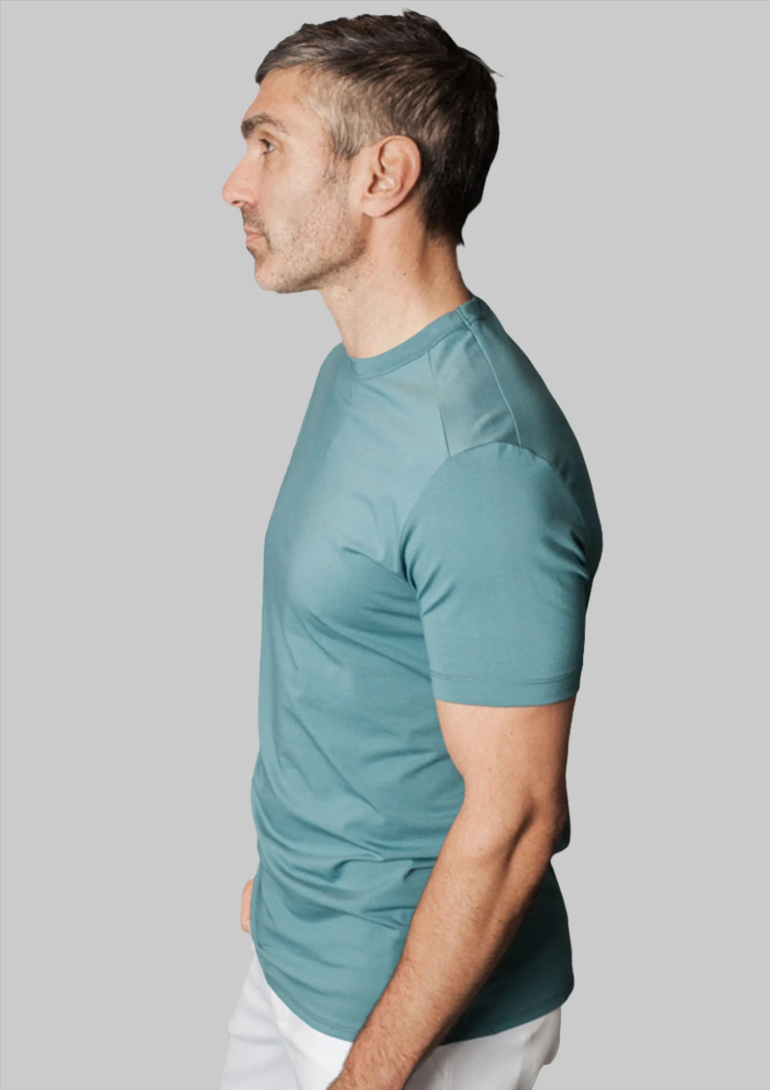 Buki   CINQO Crew Neck T-Shirt Blue Grey