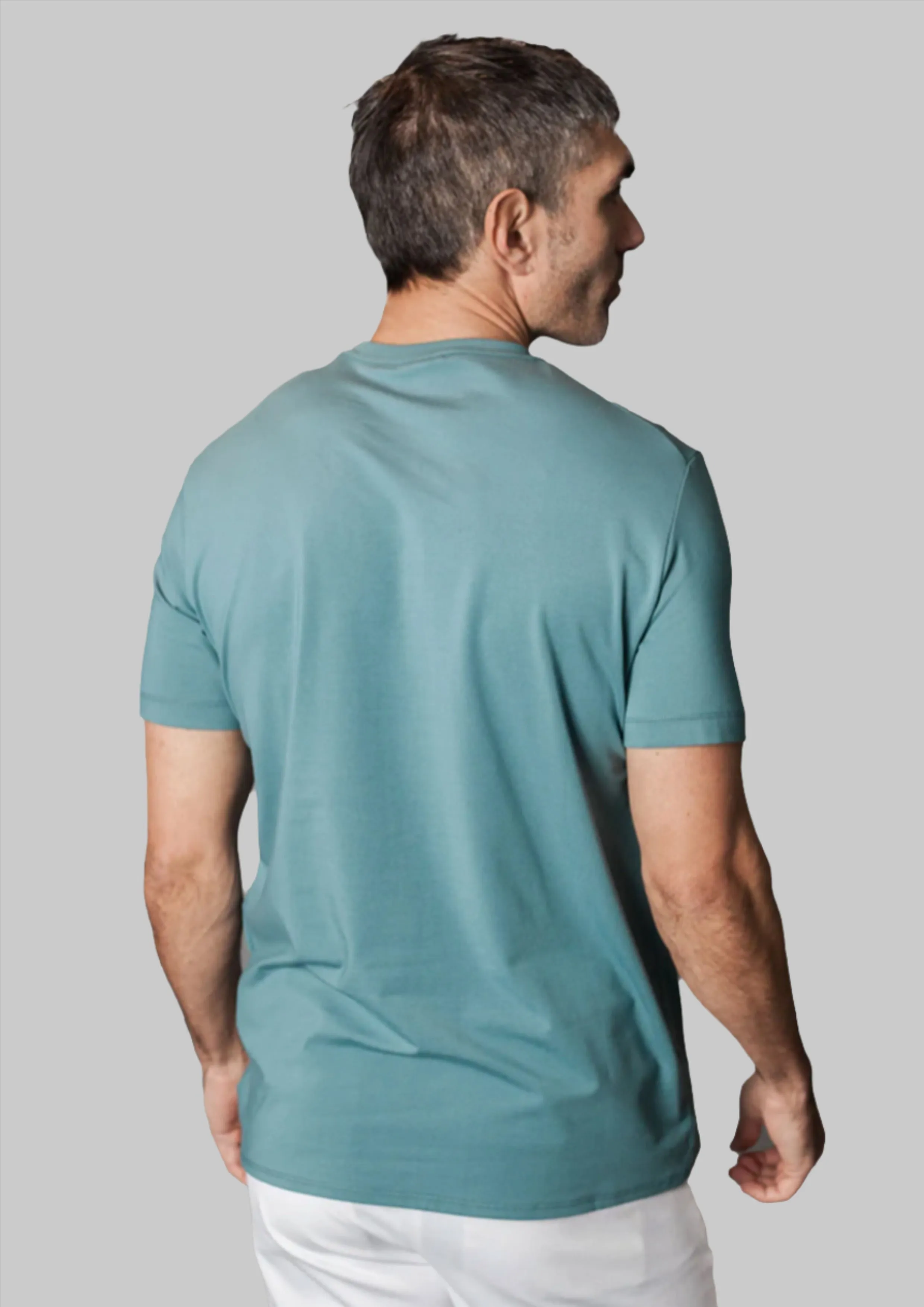 Buki   CINQO Crew Neck T-Shirt Blue Grey