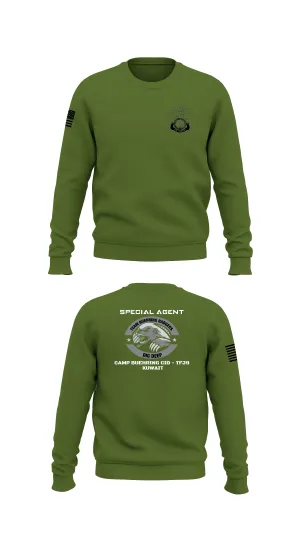 Camp Buehring CID Office Store 1 Core Men's Crewneck Performance Sweatshirt - 97909390715