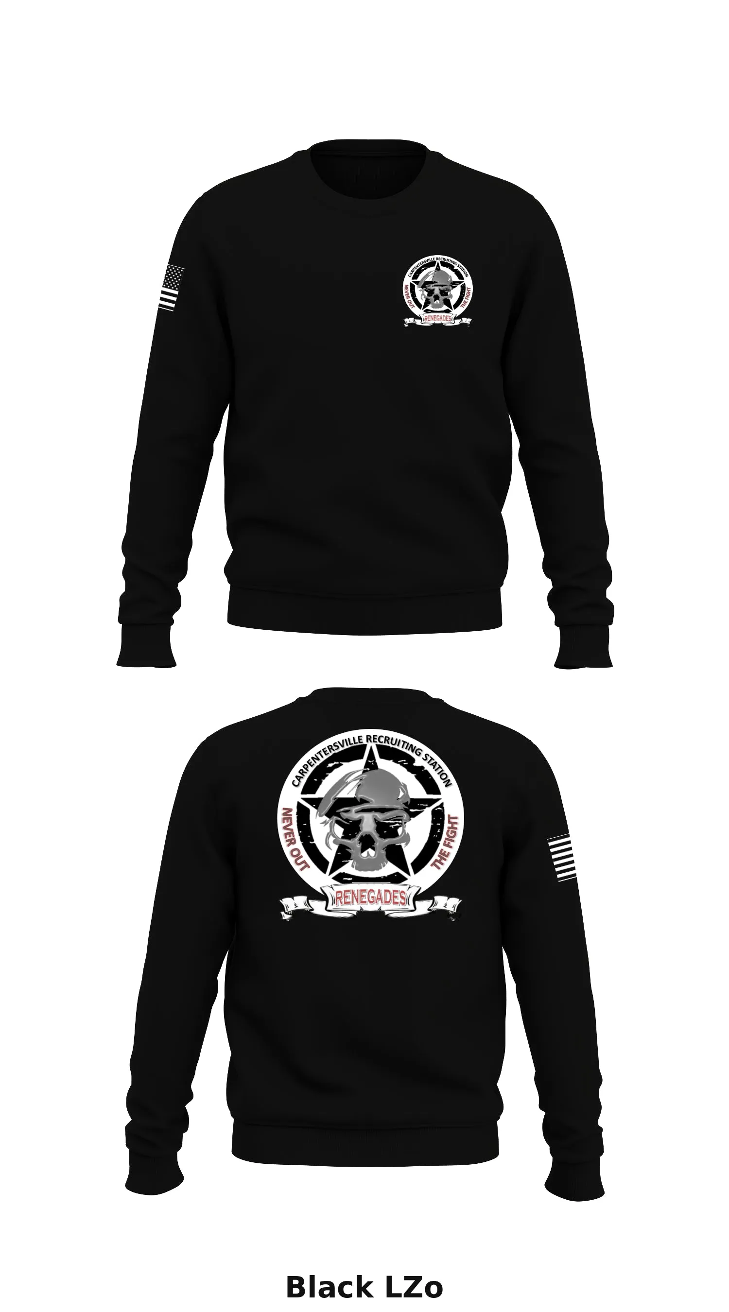 Carpentersville Recruiting Station  Store 1 Core Men's Crewneck Performance Sweatshirt - LZo