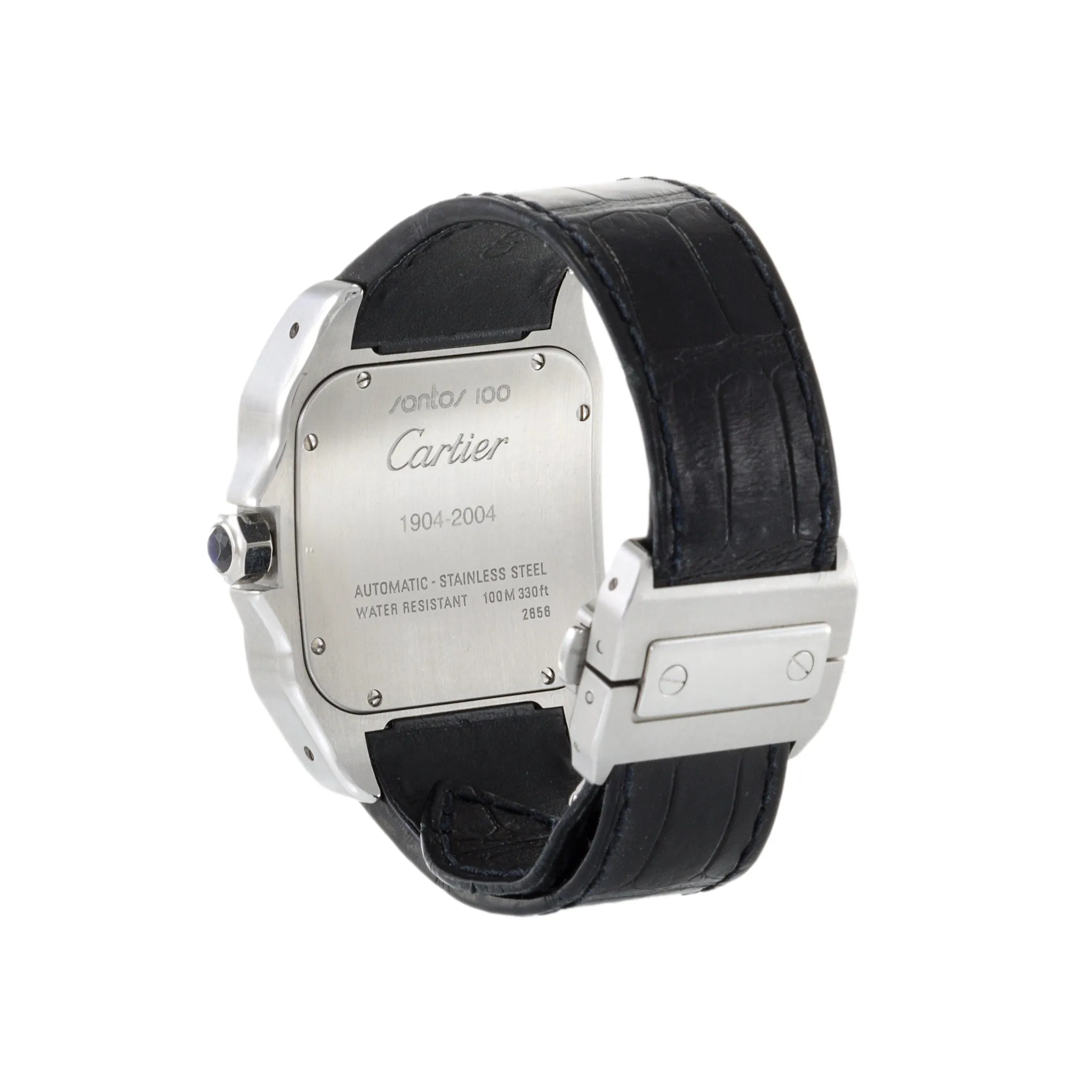 Cartier Santos 100 XL Steel White Roman Dial Automatic Watch W20073X8