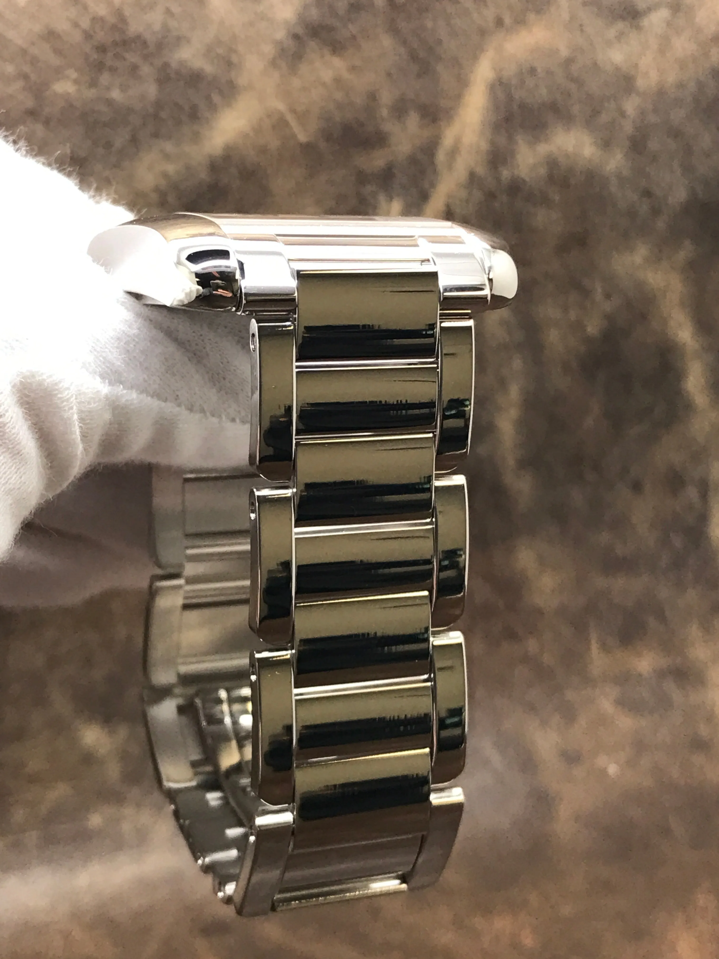 Cartier Tank Anglaise XL W5310025 Silver Roman Dial Automatic Men's Watch