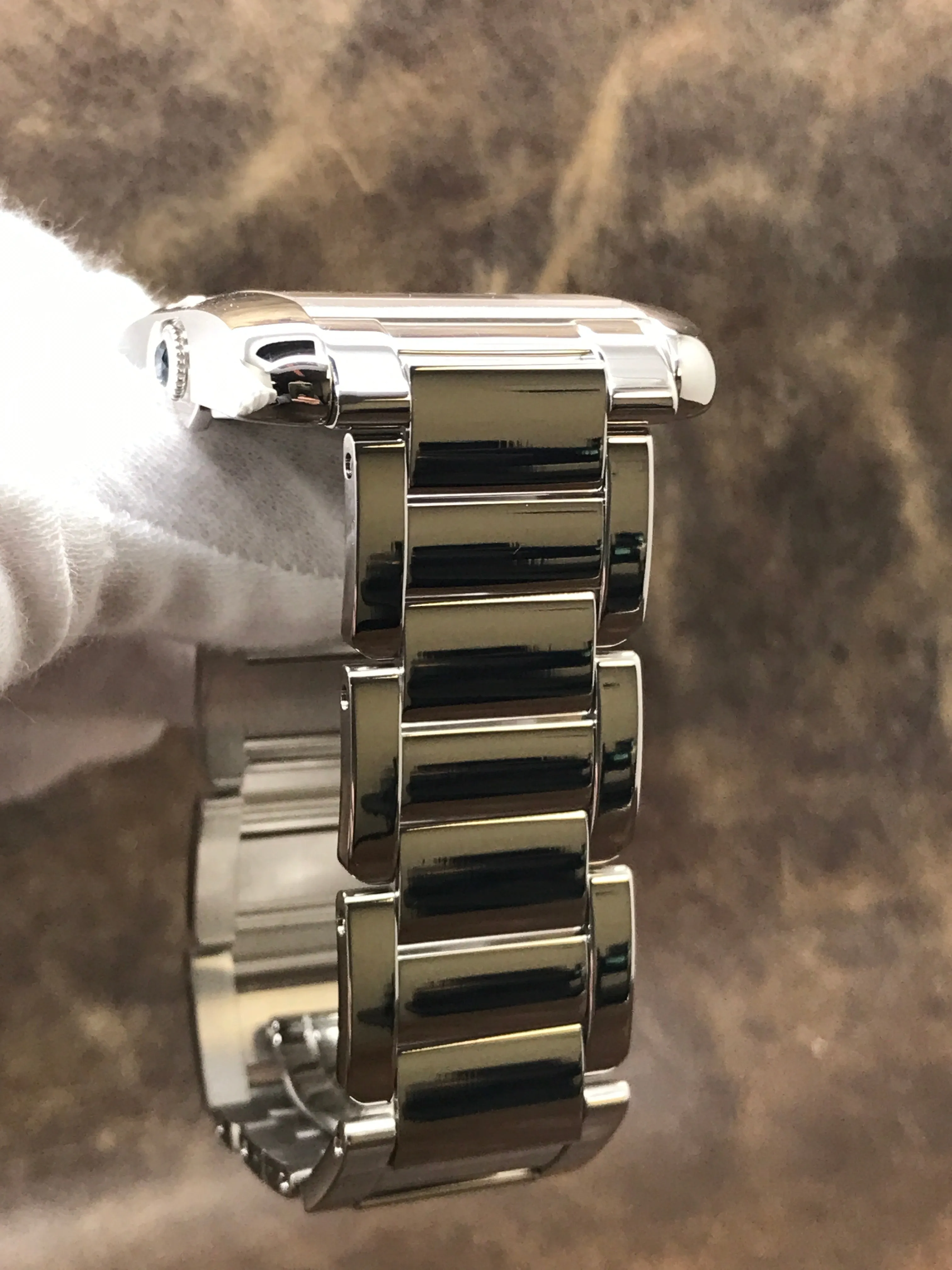 Cartier Tank Anglaise XL W5310025 Silver Roman Dial Automatic Men's Watch