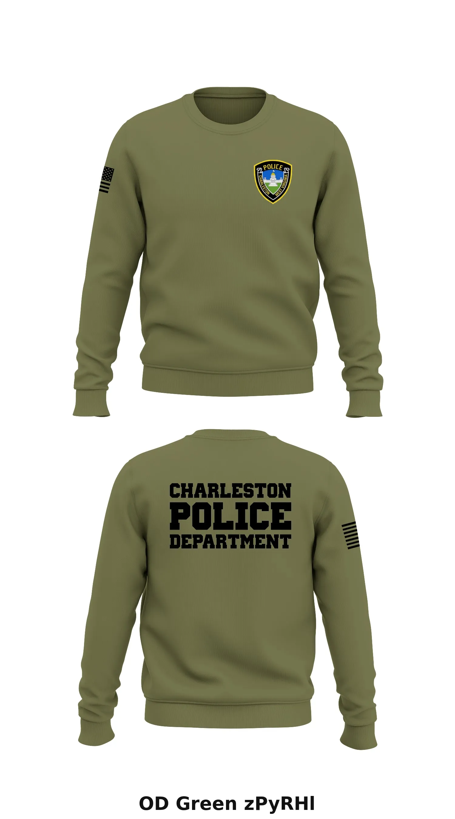 Charleston PD Store 1 Core Men's Crewneck Performance Sweatshirt - zPyRHl