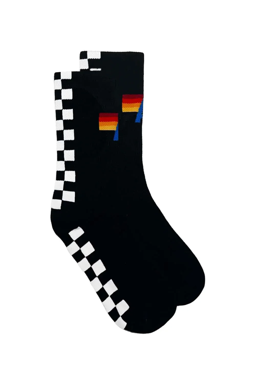 CHECKERED SOCK IN BLACK/WHITE