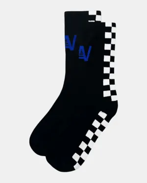 CHECKERED SOCK IN BLACK/WHITE