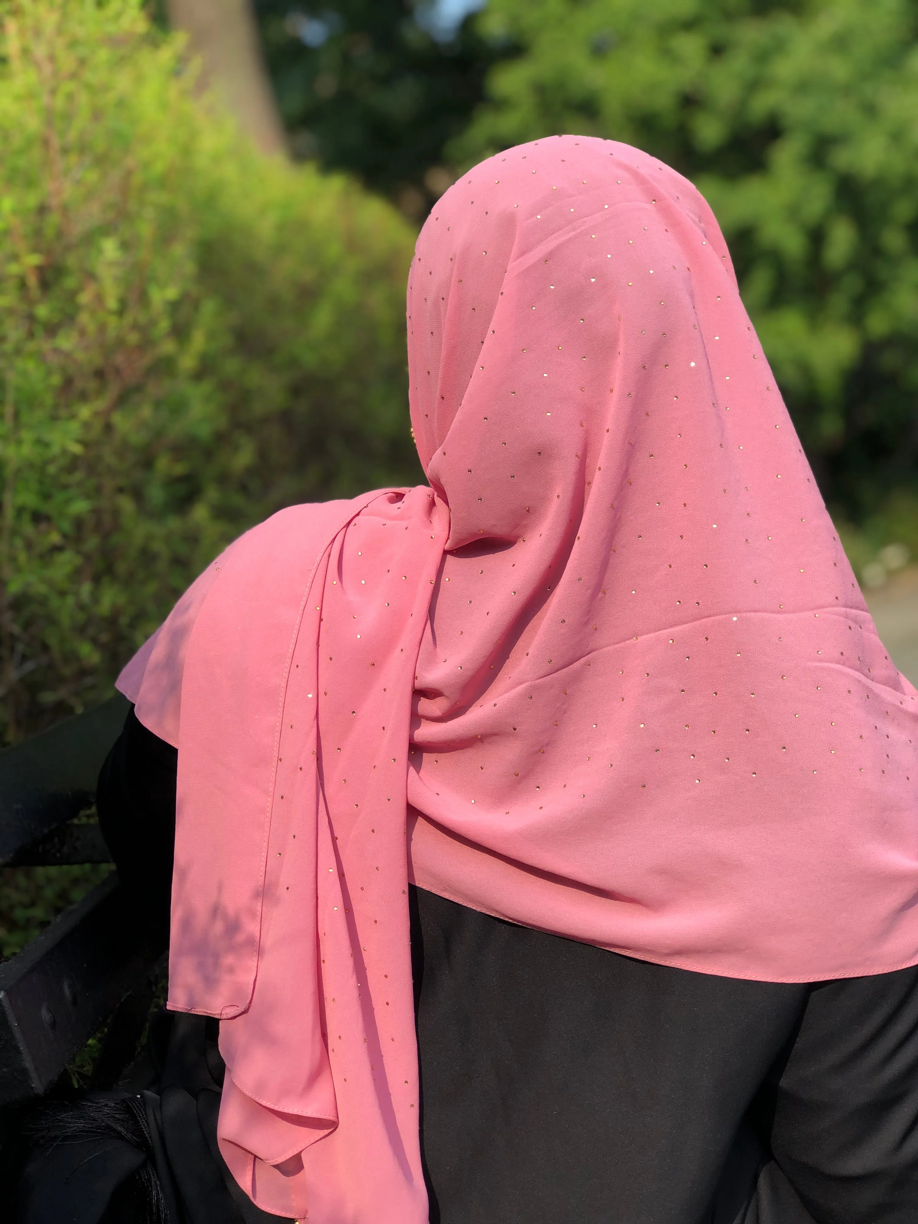 Chiffon with Rhinestone-Rose
