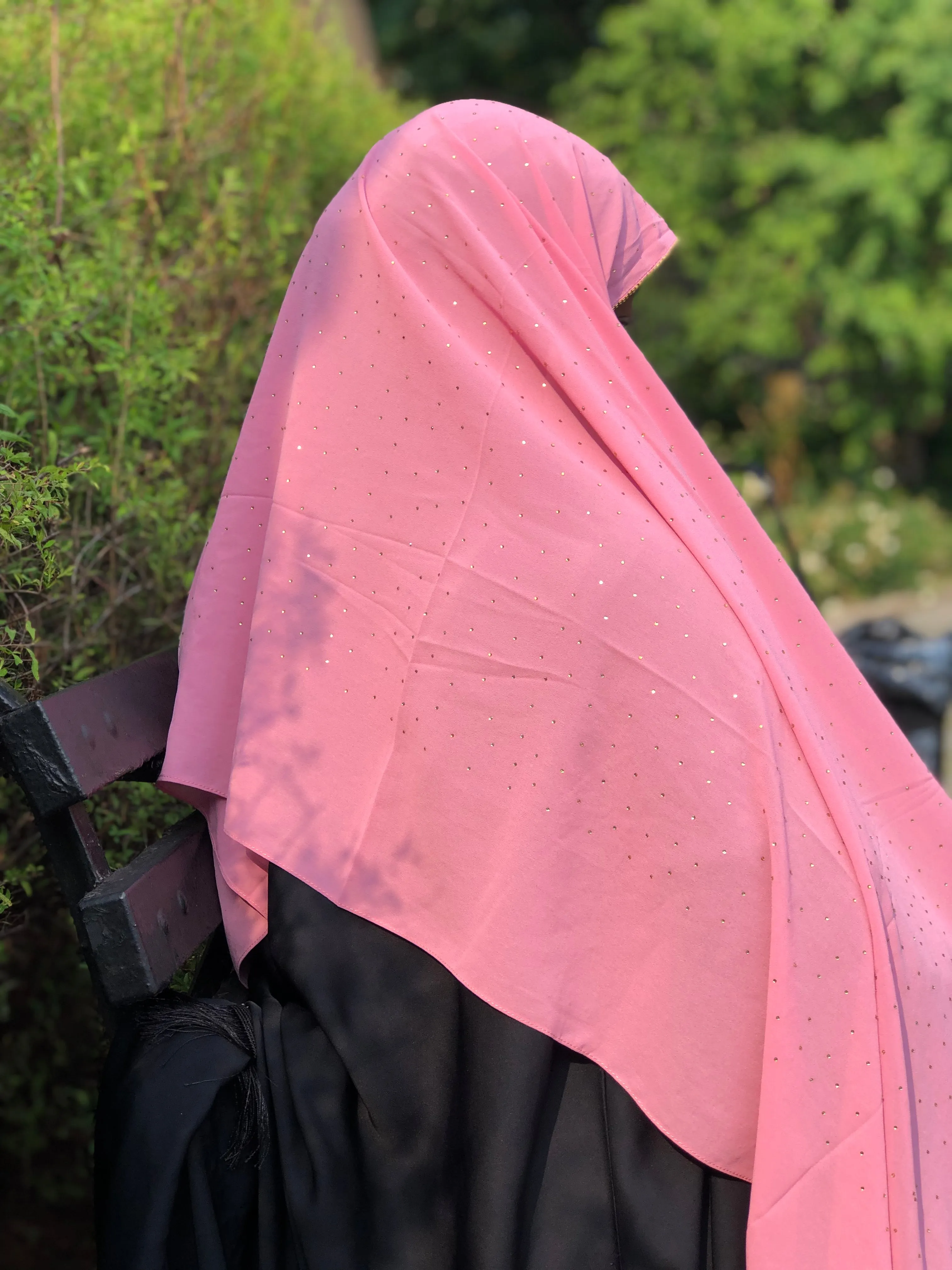 Chiffon with Rhinestone-Rose